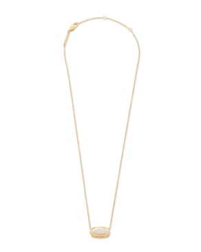 Elisa 18k Gold Vermeil Pendant Necklace in Iridescent Drusy